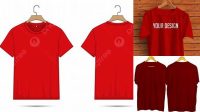 9551+ Mock Up Kaos Merah Best for Showcase