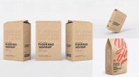 9552+ Kraft Paper Flour Bag PSD Mockup Front View High-End PSD Download