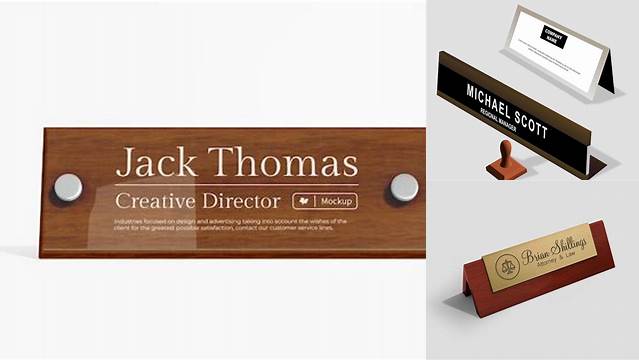 9552+ Name Plate Mockup Free Best for Showcase