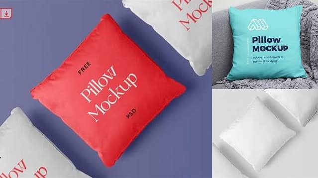 9556+ Square Pillow PSD Mockup Top View Custom PSD Mockup Template