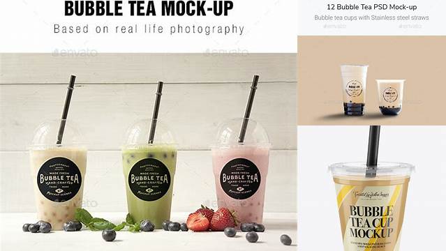 9557+ Free Bubble Tea Mockup Best Free Resource