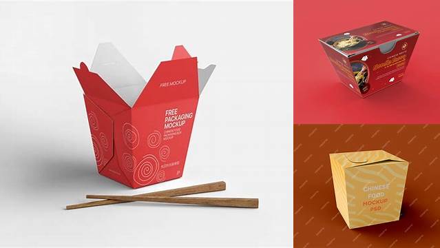 9564+ Chinese Food Box Mockup Creative PSD Resources