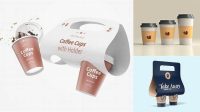 9564+ Coffee Cup With Holder Small Smart Layer PSD