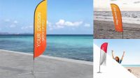 9565+ Beachflag Mockup Free Psd Download Professional PSD