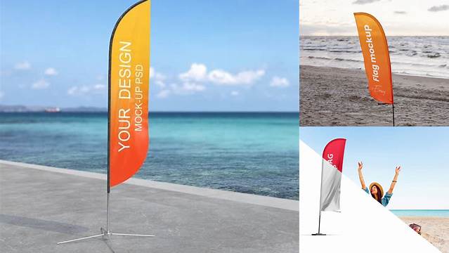 9565+ Beachflag Mockup Free Psd Download Professional PSD