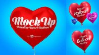 9565+ Heart Shaped Balloon PSD Mockup Professional Photoshop Design Freebie