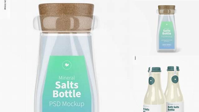 9566+ Salt Bottle Mockup PSD for Free