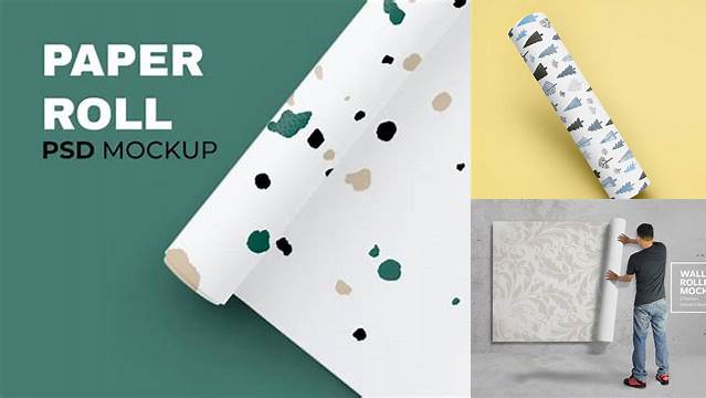 9571+ Wallpaper Roll Mockup Free PSD for Free