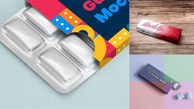 9576+ Chewing Gum Packaging Mockup Free Free PSD