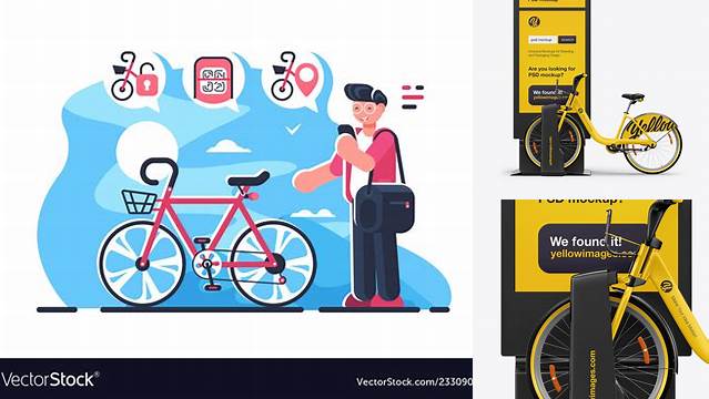 9577+ Bicycle Sharing System Editable Graphic Free PSD