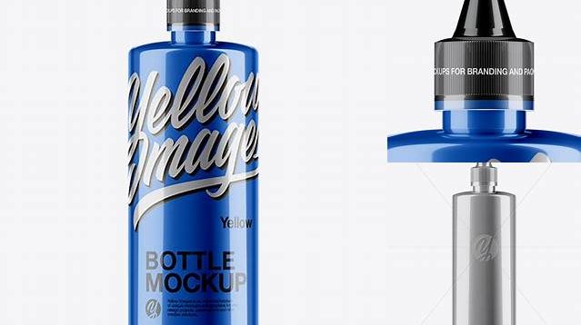 9581+ 375ml Metallic Bottle PSD Mockup Creative and Modern PSD Freebie