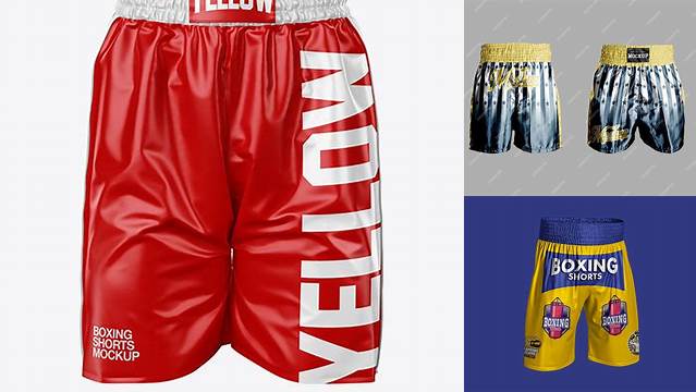 9581+ Boxing Shorts Mockup Smart PNG Image