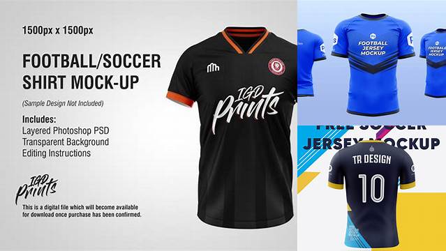 9581+ Camiseta Futbol Mockup PSD Free Download