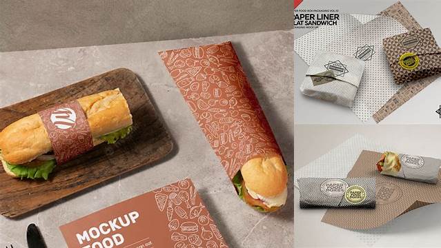 9582+ Sandwich Wrap Paper Mockup Free Free PSD for Creatives