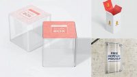 9586+ Acrylic Box Mockup Professional PSD Mockup