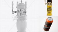 9587+ Matte Beer Tower PSD Mockup Half Side View Digital Photoshop Free Mockup