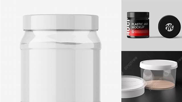 9588+ Transparent Plastic Jar Mockup Best for Showcase