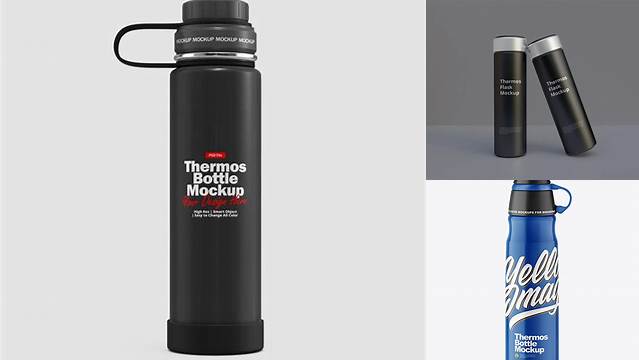 9590+ Glossy Thermos PSD Mockup High-Resolution PSD Download