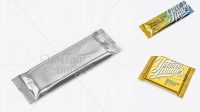 9590+ Metallic Snack Bar PSD Mockup Halfside View High-Angle Shot High-Quality Design Free PSD