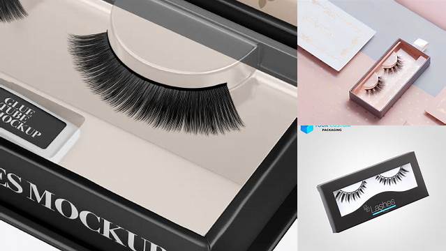 9594+ Opened Box with Lashes PSD Mockup Custom PSD Mockup Template