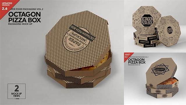 9595+ Octagon Pizza Box Mockup Free Creative and Modern PSD Freebie