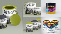 9602+ 1L Paint Can PSD Mockup Creative Design Mockup