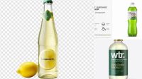 9604+ Lemonade Bottle PSD Mockup Modern Photoshop Resource