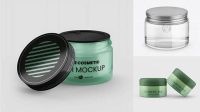 961+ Clear Glass Cosmetic Jar PSD Mockup Exclusive and Stylish Design PSD