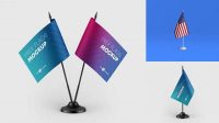 961+ Desk Flag PSD Mockup Digital Photoshop Free Mockup