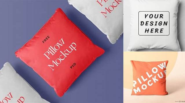 9612+ Vinyl Bag with Pillow PSD Mockup Advanced and Editable PSD Template Free