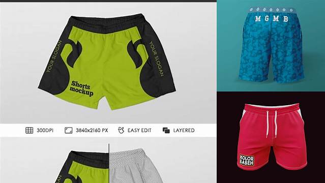 9613+ Shorts Mockup Editable PSD File