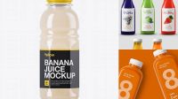 9617+ Plastic Bottle With Banana Juice PSD Mockup Creative Free PSD Graphic Design