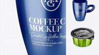 9621+ Metallic Cup PSD Mockup High-Angle Shot Premium Free Graphic Resource