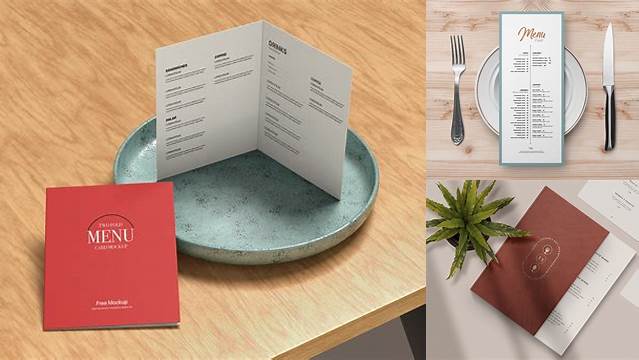 9623+ Menu Mockup Editable Photoshop File