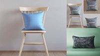 9633+ Vintage Chair with Pillow PSD Mockup Free PSD Mockup Resource