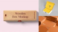 9635+ Two Wooden Boxes with Label PSD Mockup Top View Creative Layered Mockup Freebie