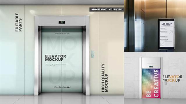 9639+ Elevator Mockup Psd Versatile PSD Mockup File