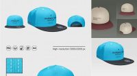 9639+ Snapback Cap PSD Mockup Front View Free Editable Photoshop Template