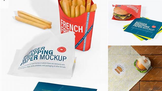 9641+ Burger Wrapping Paper Mockup High-Resolution Editable PSD