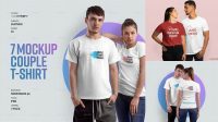 9646+ Mockup T Shirt Couple Free Download Free PSD