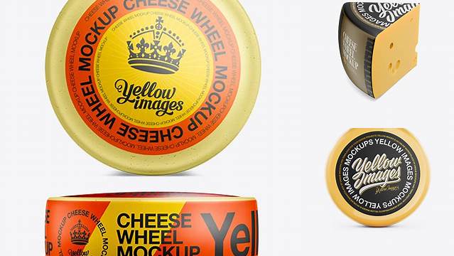 9647+ Cheese Wheel Mockup Include TIFF