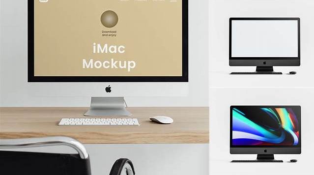 9659+ 27' iMac PSD Mockup Front View Versatile Photoshop File