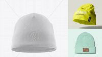 9663+ Beanie Hat PSD Mockup Front View Smart PNG Image