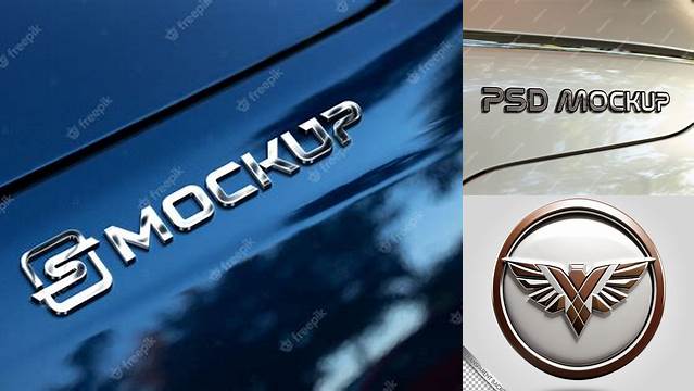 9672+ Car Emblem Mockup PSD Download