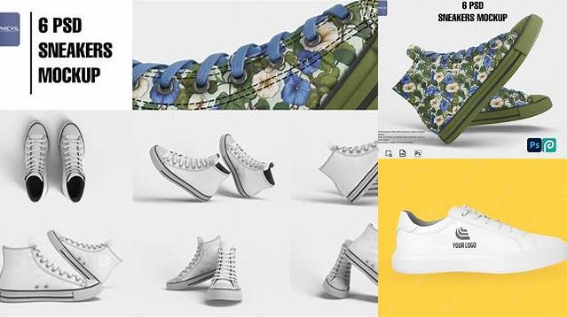 9673+ Sneaker PSD Mockup Back View Versatile PSD Mockup File