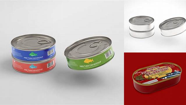 9678+ Fish Can with Pull Tab PSD Mockup Layered PSD File Free Download