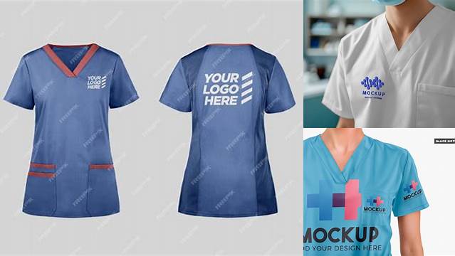 9684+ Medical Scrubs Mockup Custom PSD Mockup Template