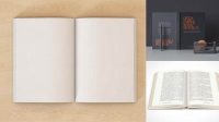 9685+ Opened Textured Book PSD Mockup Easy-to-Edit PSD