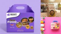 9687+ Mockup Lunch Box Smart Object PSD