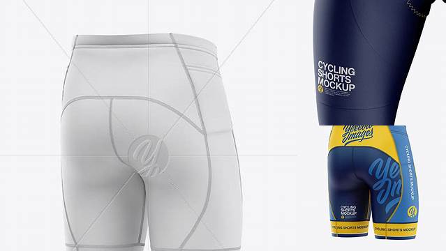 9688+ Men’s Cycling Shorts v3 PSD Mockup Front View Elegant and Stylish Free PSD